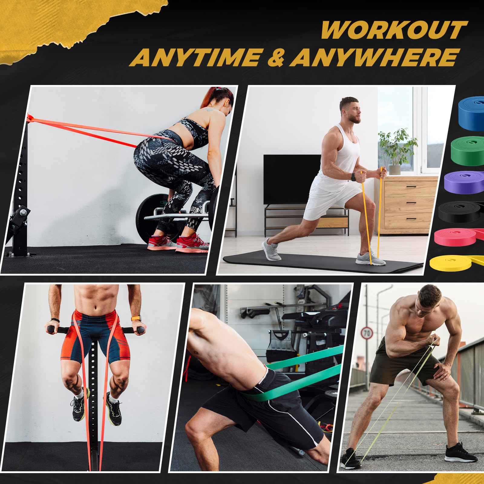 Vorthalys 6 Pcs Resistance Bands Set